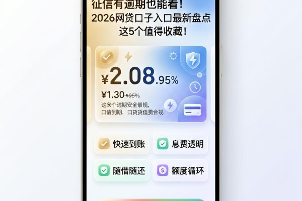 征信有逾期也能看!2026网贷口子入口最新盘点,这5个值得收藏