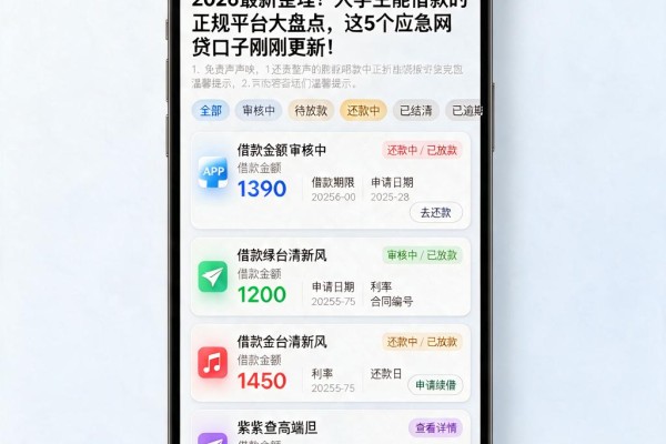 2026最新整理!大学生能借款的正规平台大盘点,这5个应急网贷口子刚刚更新!