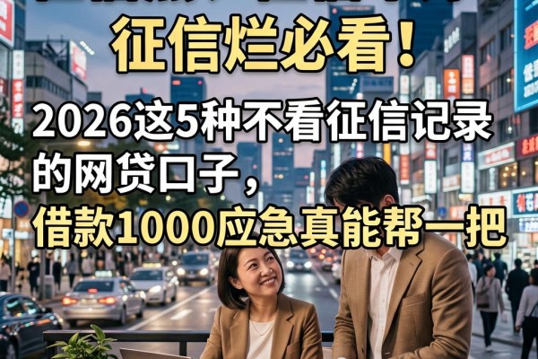 征信黑、征信不好、征信烂必看!2026这5种不看征信记录的网贷口子,借款1000应急真能帮一把