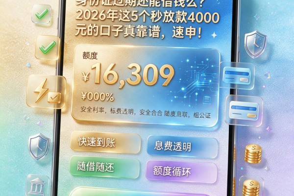 身份证过期还能借钱么?2026年这5个秒放款4000元的口子真靠谱,速申!