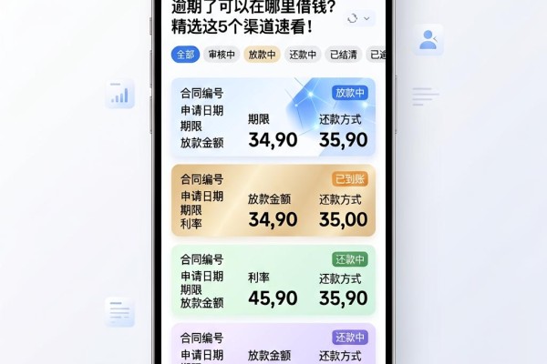逾期了可以在哪里借钱？精选这5个渠道速看！