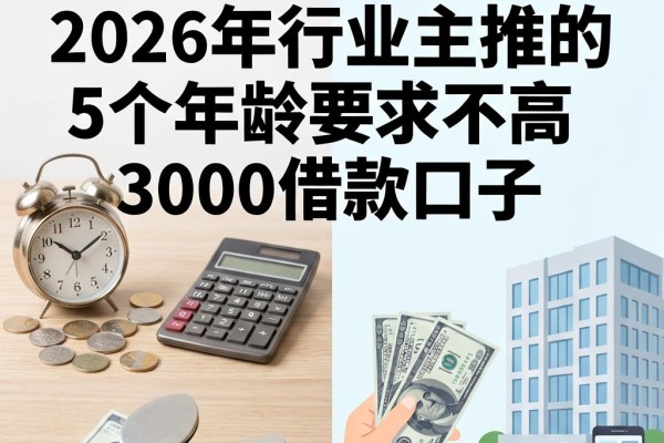 60岁以下也能借!2026年行业主推的5个年龄要求不高的3000借款口子