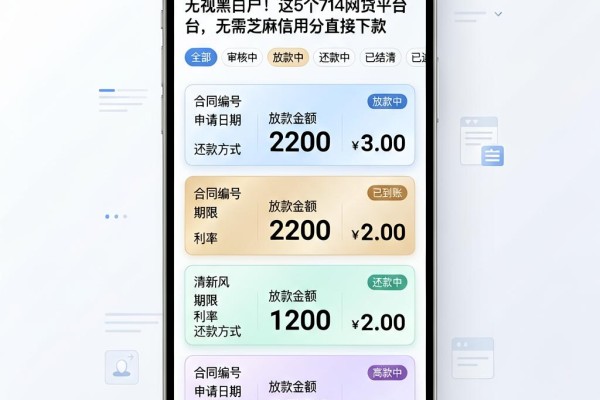 无视黑白户!这5个714网贷平台,无需芝麻信用分直接下款