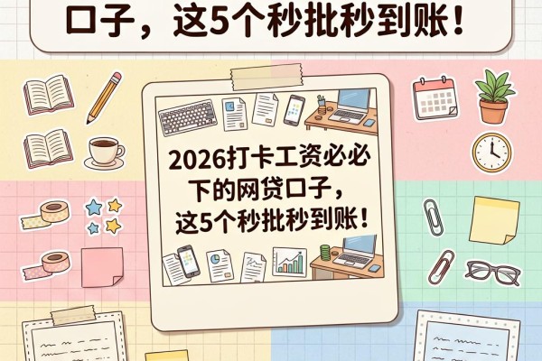 2026打卡工资必下的网贷口子,这5个秒批秒到账!