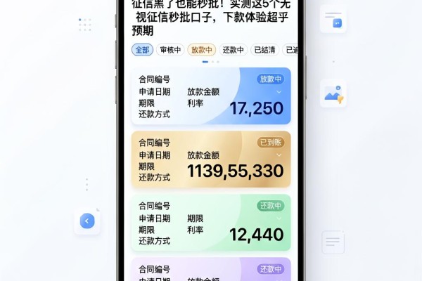 征信黑了也能秒批!实测这5个无视征信秒批口子,下款体验超乎预期