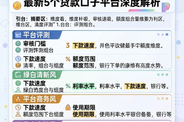 2026类似小咖贷秒下必看！最新5个贷款口子平台深度解析