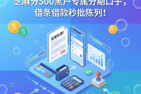 无视负债!芝麻分500黑户专属分期口子,借条借款秒批陈列!