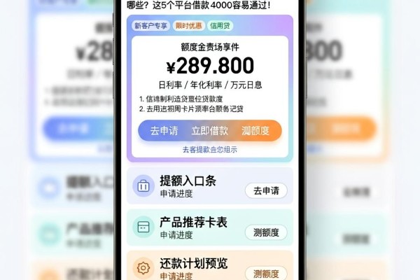 2026年必看!黑户网上最容易贷款软件有哪些?这5个平台借款4000容易通过