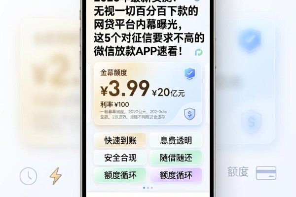 2026年最新实测！无视一切百分百下款的网贷平台内幕曝光，这5个对征信要求不高的微信放款APP速看