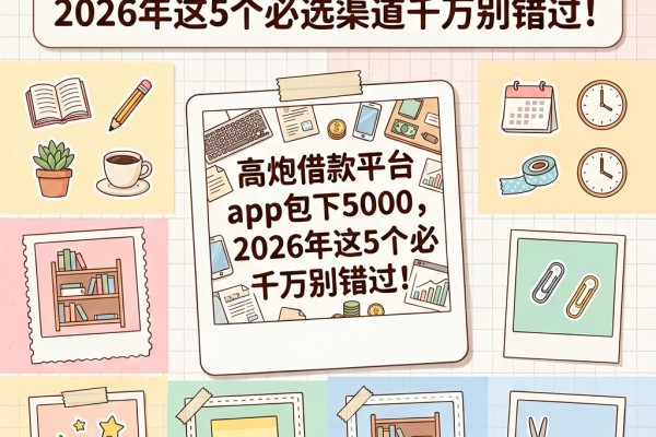 高炮借款平台app包下5000，2026年这5个必选渠道千万别错过！