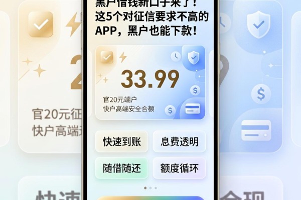 黑户借钱新口子来了!这5个对征信要求不高的APP,黑户也能下款