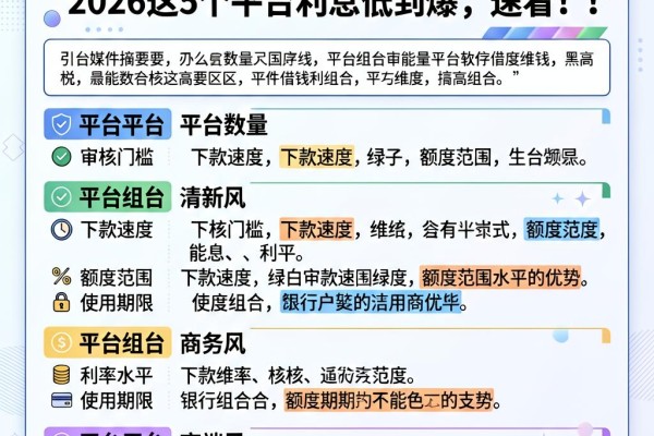 黑户什么软件借钱利息不高？2026这5个平台利息低到爆，速看！