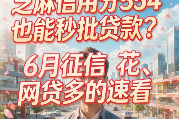 芝麻信用分554也能秒批贷款？6月征信花、网贷多的速看