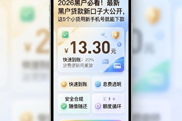 2026黑户必看!最新黑户贷款新口子大公开,这5个小贷用新手机号就能下款