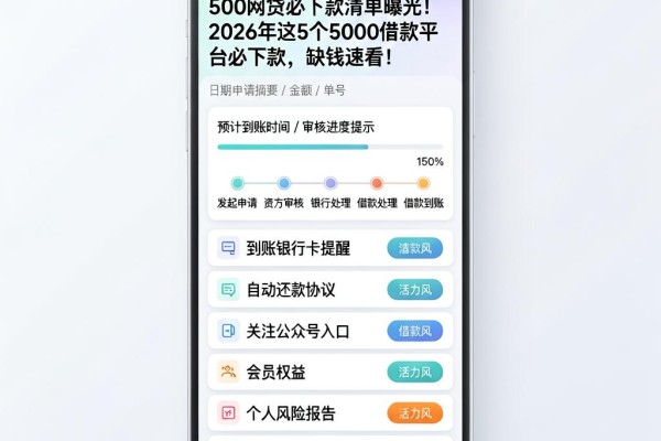 500网贷必下款清单曝光!2026年这5个5000借款平台必下款,缺钱速看