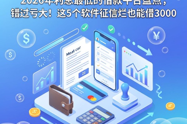 征信黑、征信不好、征信烂?2026年利息最低的借款平台盘点,错过亏大!这5个软件征信烂也能借3000