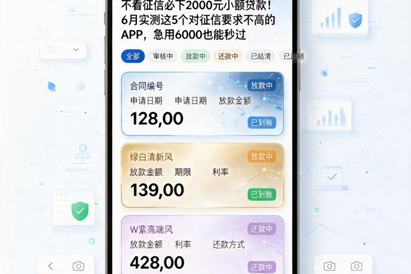 不看征信必下2000元小额贷款!6月实测这5个对征信要求不高的APP,急用6000也能秒过
