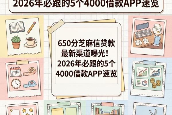 650分芝麻信贷款最新渠道曝光!2026年必跟的5个4000借款APP速览
