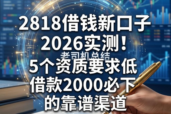 2818借钱新口子2026实测!老司机总结5个资质要求低、借款2000必下的靠谱渠道