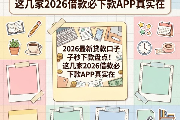 2026最新贷款口子秒下款盘点!这几家2026借款必下款APP真实在