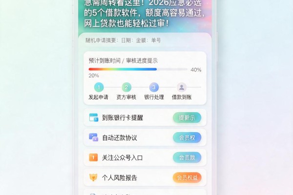 急需周转看这里!2026应急必选的5个借款软件,额度高容易通过,网上贷款也能轻松过审