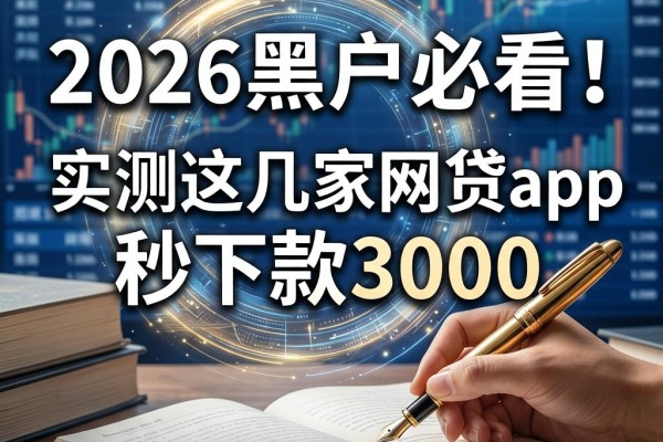 2026黑户必看！实测这几家网贷app秒下款3000，微信直接放款秒批到账