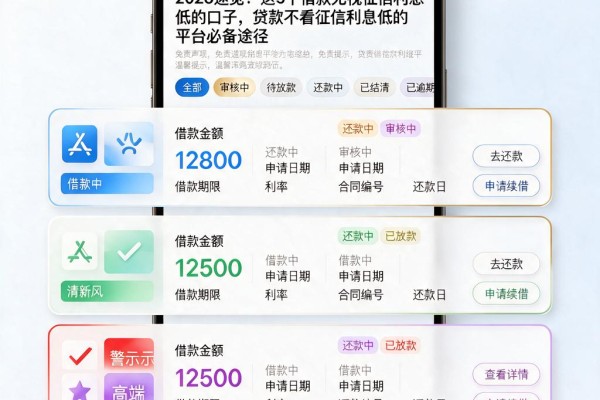 2026速览!这5个借款无视征信利息低的口子,贷款不看征信利息低的平台必备途径