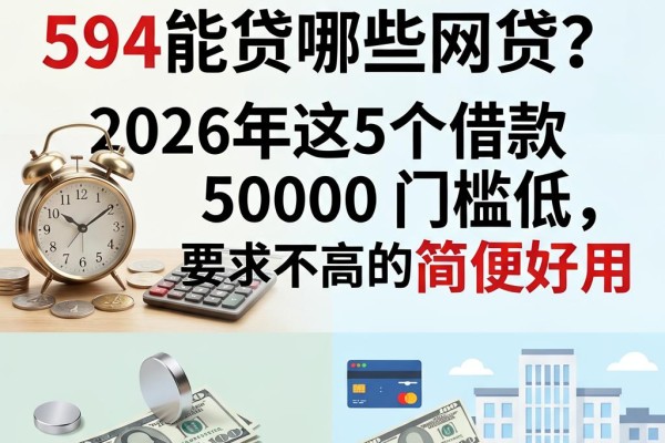 芝麻信用分594能贷哪些网贷？2026年这5个借款5000门槛低、要求不高的APP简便好用