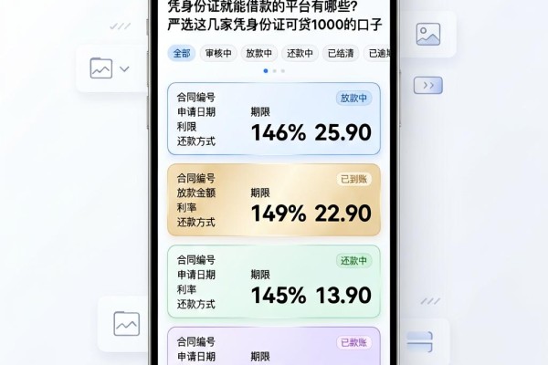 凭身份证就能借款的平台有哪些？严选这几家凭身份证可贷1000的口子