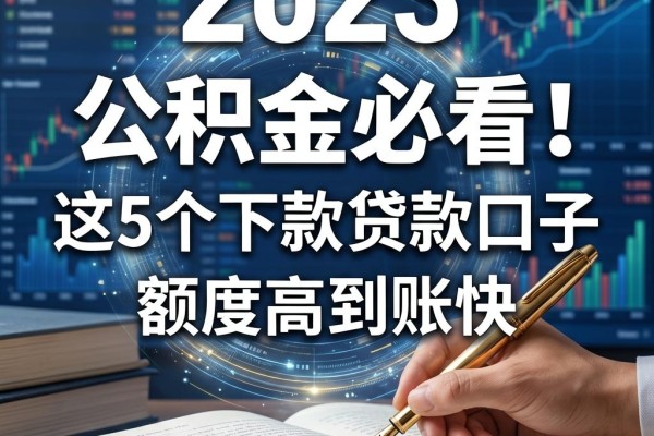 公积金必看！这5个下款贷款口子，额度高到账快
