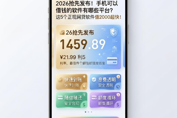 2026抢先发布!手机可以借钱的软件有哪些平台?这5个正规网贷软件借2000超快!