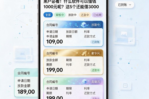 黑户必看!什么软件可以借钱1000元呢?这5个还能借3000