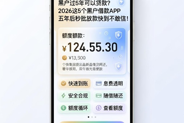 黑户过5年可以贷款?2026这5个黑户借款APP五年后秒批放款快到不敢信!