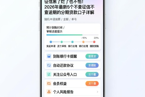 征信黑了烂了也不怕！2026年最新5个不查征信不查逾期的分期贷款口子详解