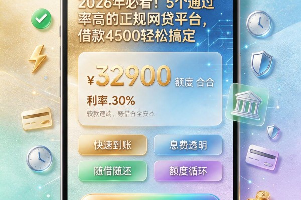 2026年必看!5个通过率高的正规网贷平台,借款4500轻松搞定