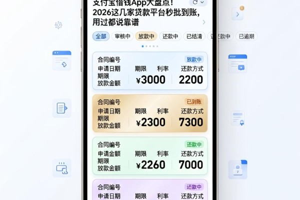 支付宝借钱App大盘点！2026这几家贷款平台秒批到账，用过都说靠谱