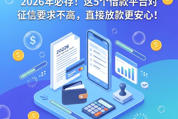 不看征信的贷款APP有哪些?2026年必存!这5个借款平台对征信要求不高,直接放款更安心