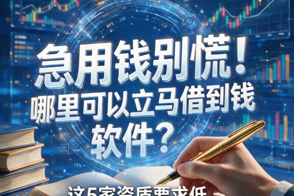 急用钱别慌!哪里可以立马借到钱的软件?这5家资质要求低,轻松借到40000元