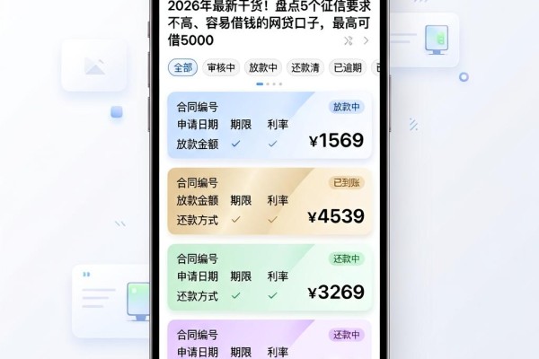2026年最新干货！盘点5个征信要求不高、容易借钱的网贷口子，最高可借5000