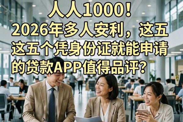 急用钱秒下款小平台人人1000!2026年多人安利,这五个凭身份证就能申请的贷款APP值得品评