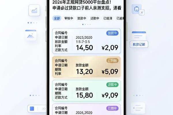 2026年正规网贷5000平台盘点!申请必过贷款口子前人亲测支招,速看