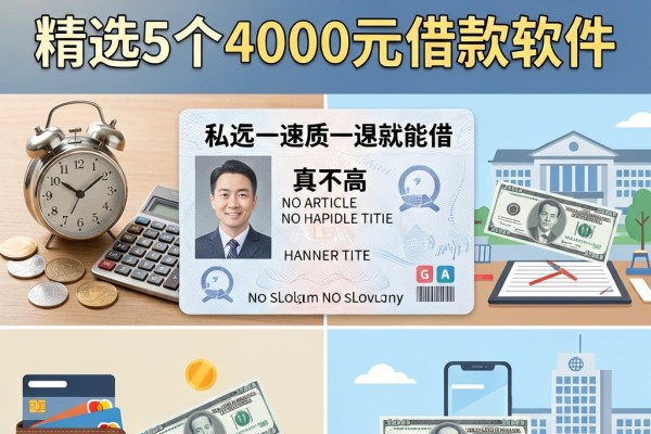 一张身份证就能借,私人2026速申福利!精选5个4000元借款软件,对资质要求真不高