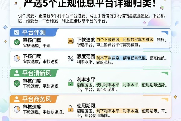 网上手机借钱平台哪个好？严选5个正规低息平台详细归类！
