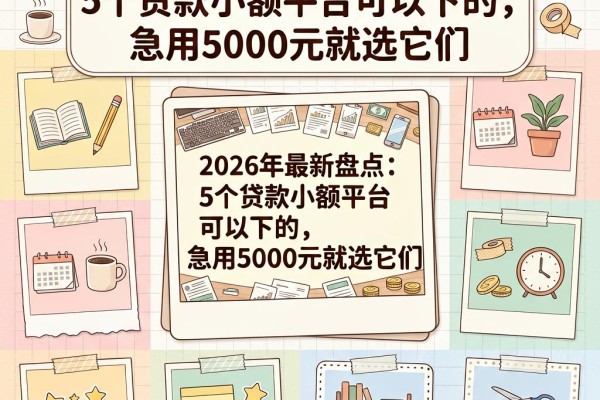 2026年最新盘点：5个贷款小额平台可以下的，急用5000元就选它们