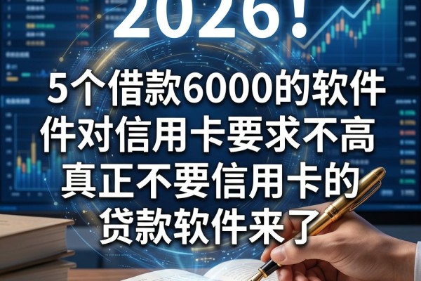 2026年额度飙升！这5个借款6000的软件对信用卡要求不高，真正不要信用卡的贷款软件来了