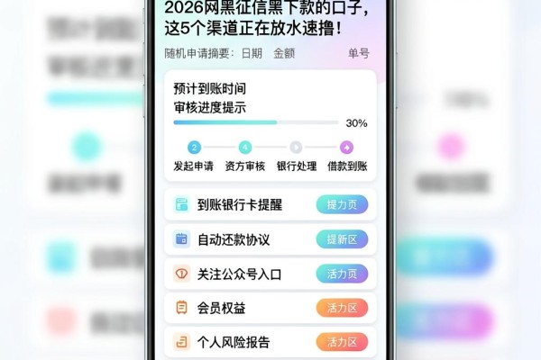 2026网黑征信黑下款的口子，这5个渠道正在放水速撸！
