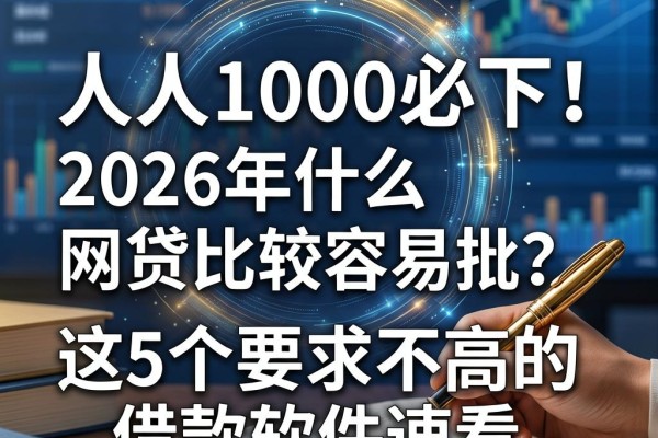 人人1000必下！2026年什么网贷比较容易批？这5个要求不高的借款软件速看