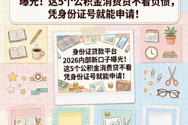 身份证贷款平台2026内部新口子曝光!这5个公积金消费贷不看负债,凭身份证号就能申请