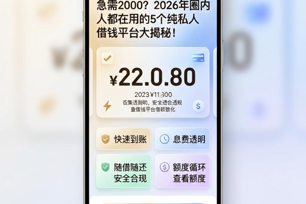 急需2000？2026年圈内人都在用的5个纯私人借钱平台大揭秘！