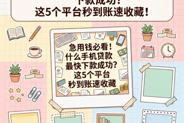 急用钱必看！什么手机贷款最快下款成功？这5个平台秒到账速收藏